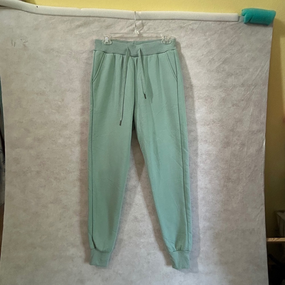 Yeokou Women Sage Green Fleece Lined Sherpa Jogger Sweatpants LQ-0619 Small